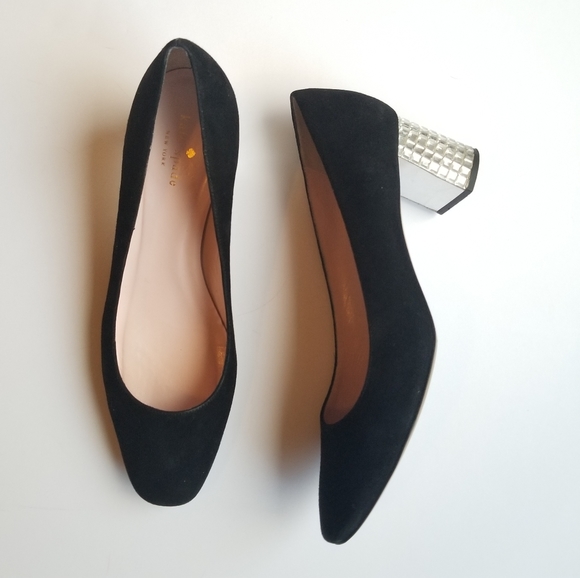 kate spade Shoes - Kate Spade Danika Too Block Heel Suede Jewels 10.5